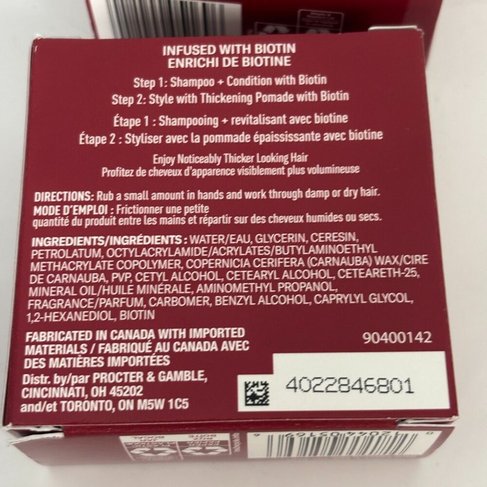 Lot of 2 OLD SPICE Thickening Pomade With Biotin Haie Care 2.22 oz NEW NIB - Picture 4 of 4
